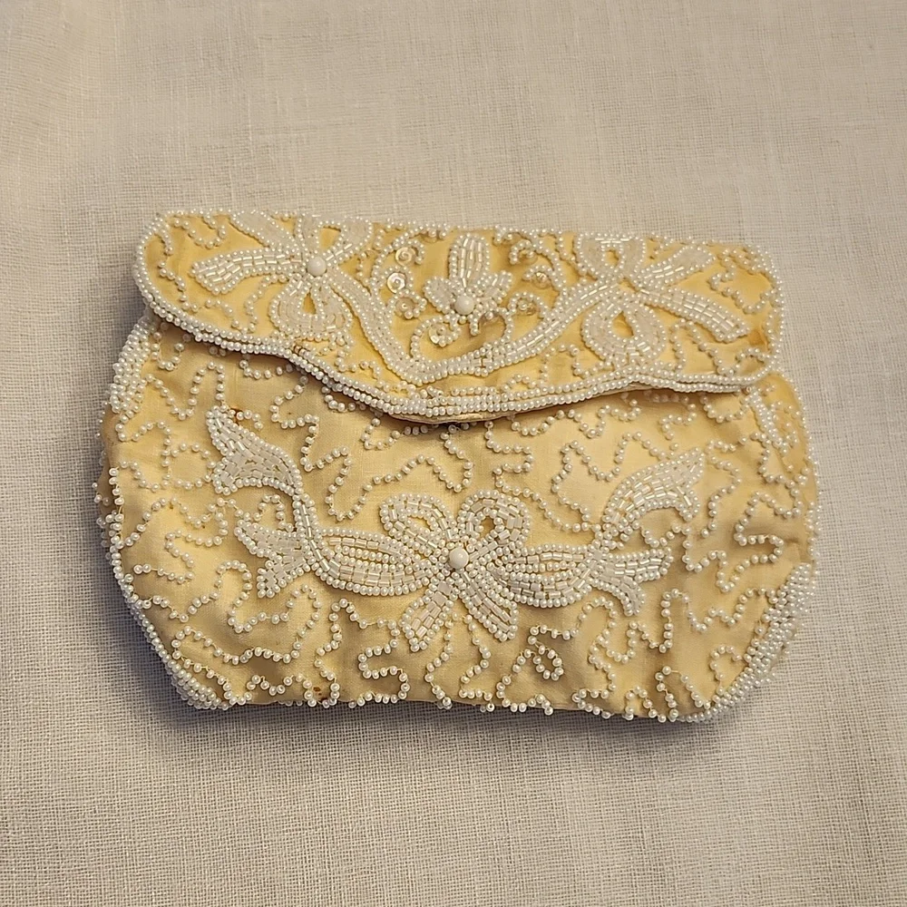 Walborg Vintage 1940's Hand Beaded Clutch, $55